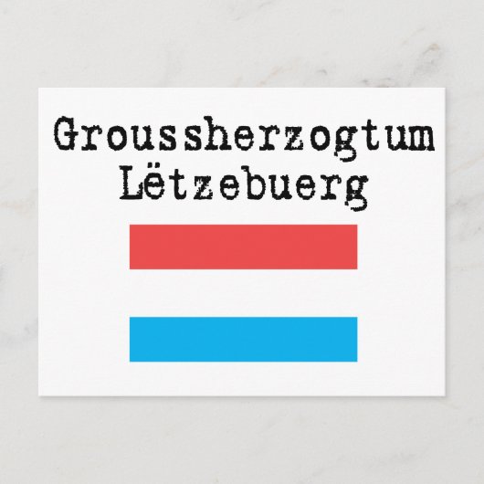 hallo uit Luxemburg Briefkaart (Voorkant)