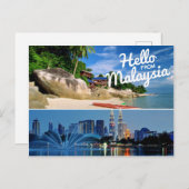 hallo uit Maleisië Briefkaart (Voorkant / Achterkant)