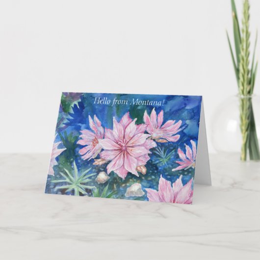hallo "uit Montana" Blanco Notecard Bedankkaart (Voorkant)