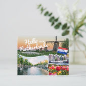 Hallo uit Nederland Briefkaart (Staand voorkant)