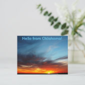 hallo uit Oklahoms Briefkaart (Staand voorkant)