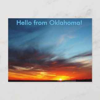 hallo uit Oklahoms Briefkaart