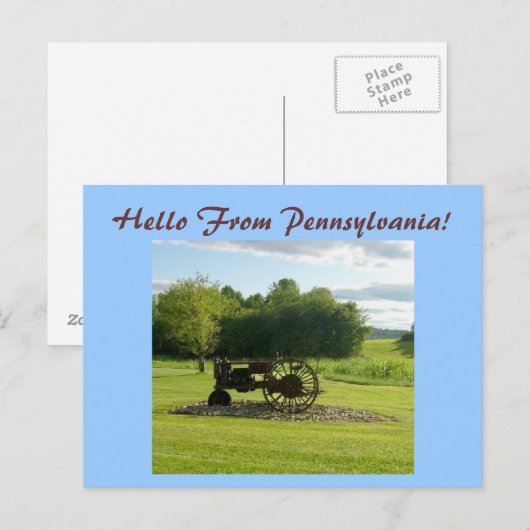 hallo uit Pennsylvania! Briefkaart (Voorkant / Achterkant)