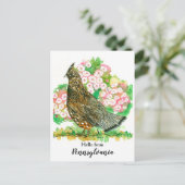 Hallo Uit Pennsylvania Ruffed Grouse Bird Briefkaart (Staand voorkant)