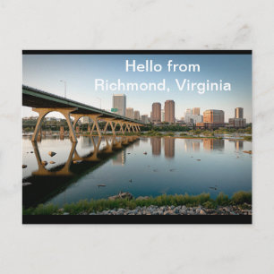 hallo uit Richmond, Virginia Briefkaart