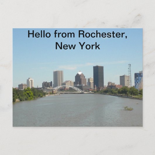 hallo uit Rochester, Briefkaart New York (Voorkant)