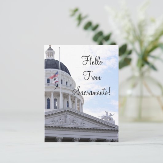 hallo uit Sacramento Briefkaart (Staand voorkant)