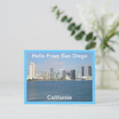 hallo uit San Diego, Californië Briefkaart (Staand voorkant)