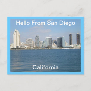 hallo uit San Diego, Californië Briefkaart