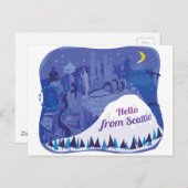 hallo uit Seattle Briefkaart (Voorkant / Achterkant)