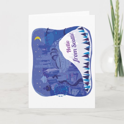 hallo uit Seattle Kaart (Voorkant)