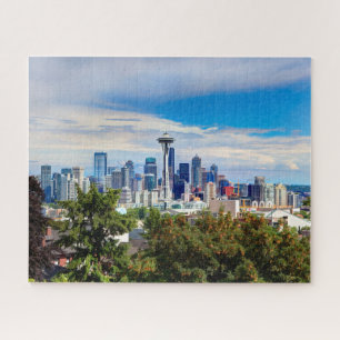 hallo uit Seattle, Washington. Uitzicht in het cen Legpuzzel
