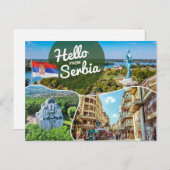 Hallo uit Servië Briefkaart (Voorkant / Achterkant)