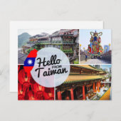 Hallo uit Taiwan Feestdagenkaart (Voorkant / Achterkant)