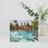 hallo uit Thailand Briefkaart (Staand voorkant)