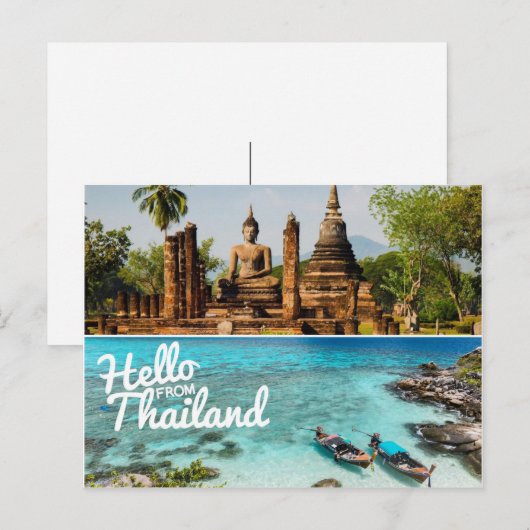 hallo uit Thailand Briefkaart (Voorkant / Achterkant)