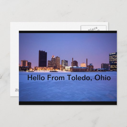hallo uit Toledo, Briefkaart Ohio (Voorkant / Achterkant)