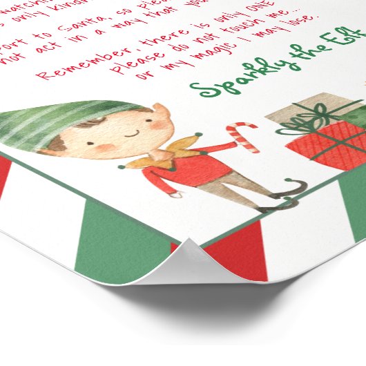 Hallo Uit uw Elf Letter Print (Hoek)