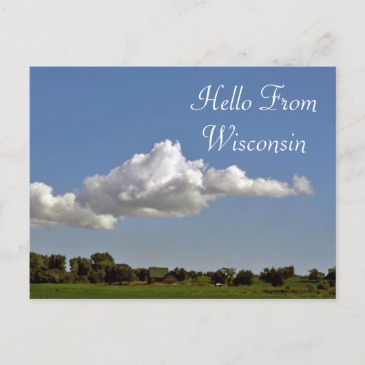 hallo uit Wisconsin Briefkaart (Voorkant)