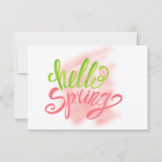 hallo Uitnodiging van de Partij van de Voorjaars (Voorkant)