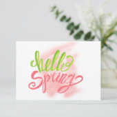 hallo Uitnodiging van de Partij van de Voorjaars (Staand voorkant)