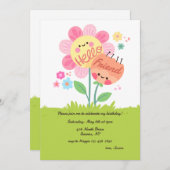 hallo Uitnodiging van de Vriend Birthday Party (Voorkant / Achterkant)