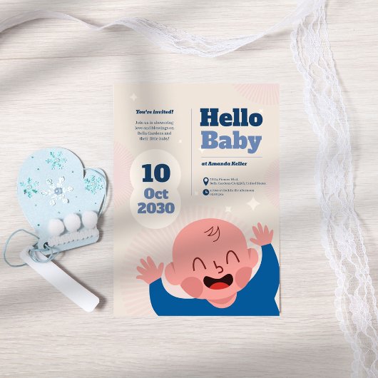 Hallo Uitnodiging voor Baby-douchen