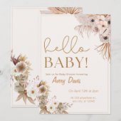 Hallo uitnodiging voor Baby shower (Voorkant / Achterkant)