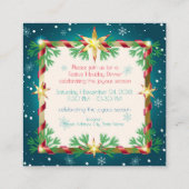 Hallo Uitnodiging! Winter Kerstmis en Nieuwjaar Vierkante Visitekaartje (Achterkant)