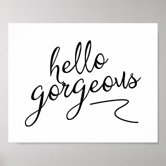 hallo uitstekende aangepaste afdrukken poster (Voorkant)