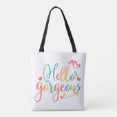 hallo uitstekende multi-kleuren tote bag (Achterkant)