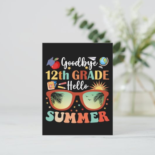 Hallo Vaarwel 12e Grade Briefkaart (Staand voorkant)