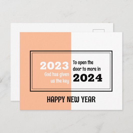 Hallo Vaarwel 2023 Briefkaart (Voorkant / Achterkant)