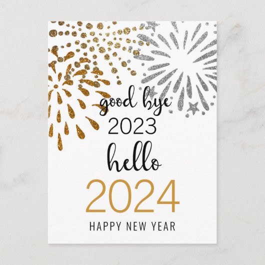 Hallo Vaarwel 2023 Feestdagenkaart (Voorkant)