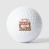 Hallo Vaarwel 2024 2025 Happy New Year Design Golfballen (Voorkant)