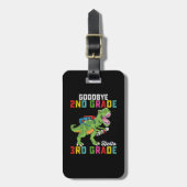 Hallo Vaarwel 2e klas Dinosaurus Bagagelabel (Voorkant verticaal)