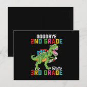 Hallo Vaarwel 2e klas Dinosaurus Briefkaart (Voorkant / Achterkant)