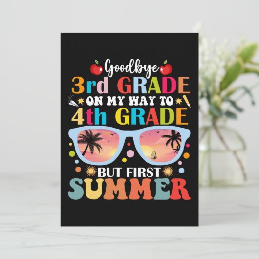 Hallo Vaarwel 3e klas Kaart (Staand voorkant)