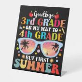 Hallo Vaarwel 3e klas Reclamebord Met Voetstuk (Voorkant)