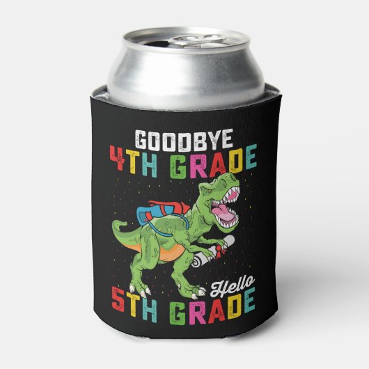 Hallo Vaarwel 4e klas dinosaurus Blikjeskoeler (Blikje Voorkant)