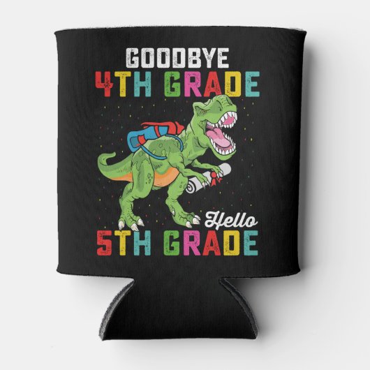 Hallo Vaarwel 4e klas dinosaurus Blikjeskoeler (Voorkant)