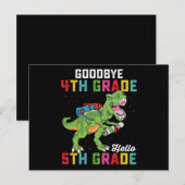 Hallo Vaarwel 4e klas dinosaurus Briefkaart (Voorkant / Achterkant)