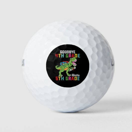 Hallo Vaarwel 4e klas dinosaurus Golfballen (Voorkant)