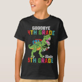 Hallo Vaarwel 4e klas dinosaurus T-shirt (Voorkant)