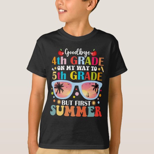 Hallo Vaarwel 4e klas T-shirt (Voorkant)