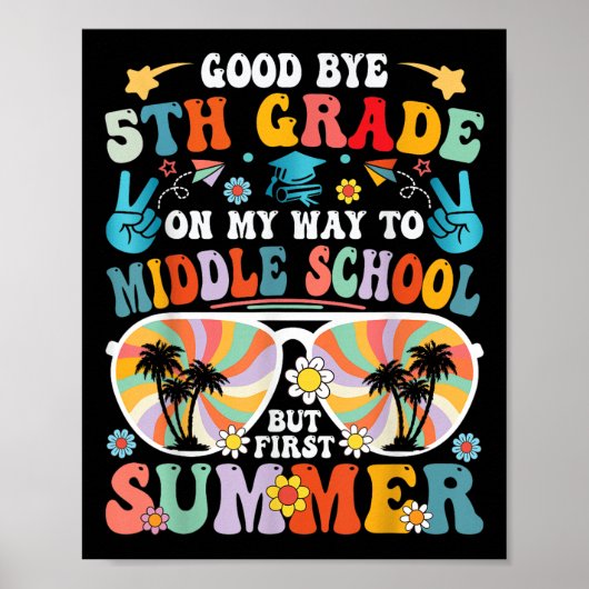 Hallo Vaarwel 5e klas Poster (Voorkant)