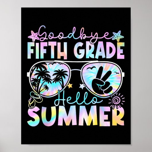 Hallo Vaarwel 5e klas Poster (Voorkant)