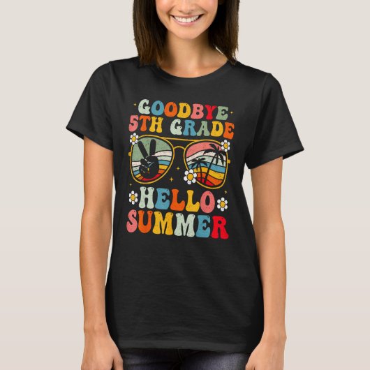 Hallo Vaarwel 5e klas T-shirt (Voorkant)
