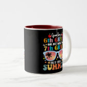 Hallo Vaarwel 6e klas Tweekleurige Koffiemok (Voorkant rechts)