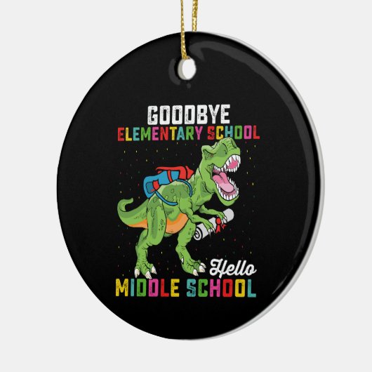 Hallo Vaarwel Elementary Keramisch Ornament (Links)